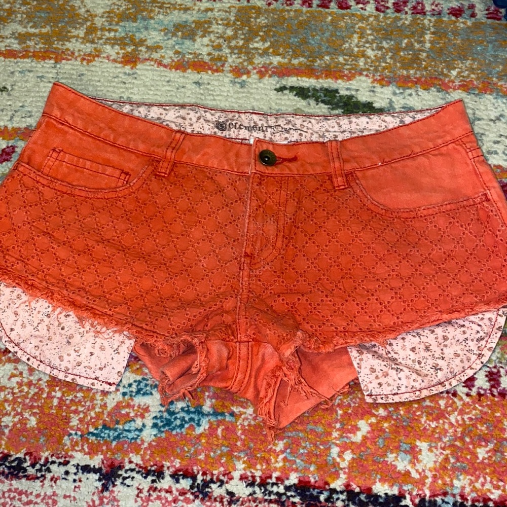 ELEMENT RED JEAN SHORTS